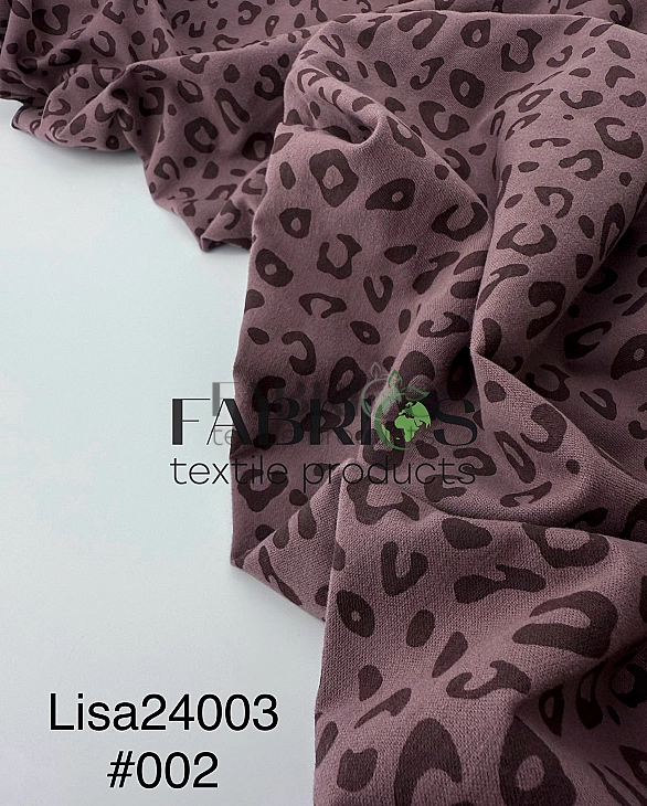 LISA 24003 C 002 Тепла бавовна принт цятки леопард тауп 100% бавовна 150 см 150 грам/м.кв.