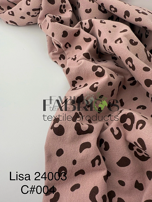 LISA 24003 C 004 Тепла бавовна принт цятки леопард на пильно-рожевому 100% бавовна 150 см 150 грам/м