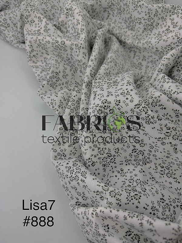 LISA 7 C 888 Тепла бавовна принт квіти ромашкове поле на білому 100% бавовна 150 см 150 грам/м.кв.