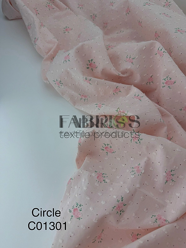 CIRCLE-6 C01301 | ANTONIA-C01301 батист принт квіти рожеві на рожевому 100% бавовна 140-146 см 90-10