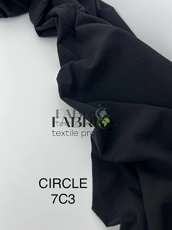 CIRCLE-7 C/3 | CIRCLE-7-C варена бавовна однотон чорний 100% бавовна 150 см 90-100 грам/м.кв.
