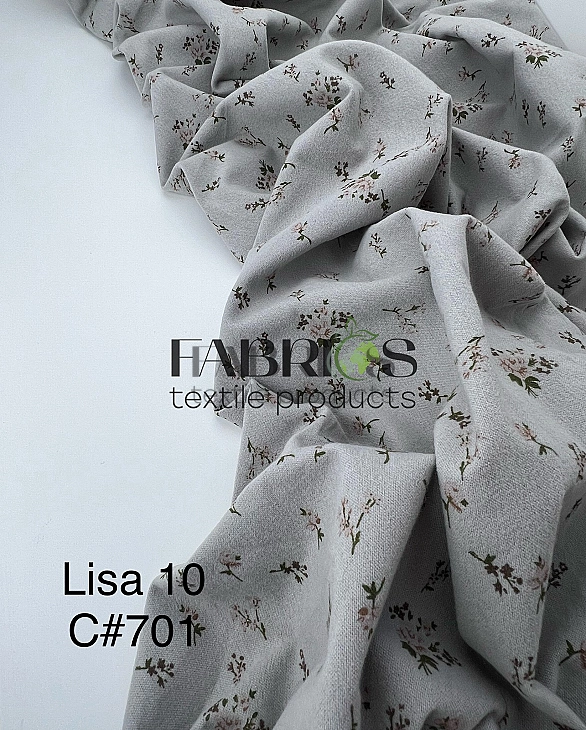 LISA-10 701 Тепла бавовна принт квіти троянди на сірому 100% бавовна 150 см 150 грам/м.кв.