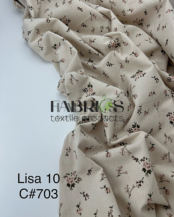 LISA-10 703 Тепла бавовна принт квіти троянди на айворі 100% бавовна 150 см 150 грам/м.кв.
