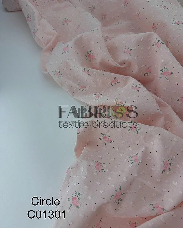 CIRCLE-6 C01301 | ANTONIA-C01301 батист принт квіти рожеві на рожевому 100% бавовна 140-146 см 90-10