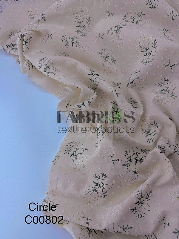 CIRCLE-6 C00802 | ANTONIA-C00802 батист принт квіти мімози на айворі 100% бавовна 140-146 см 90-100