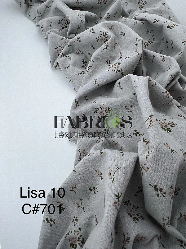 LISA-10 701 Тепла бавовна принт квіти троянди на сірому 100% бавовна 150 см 150 грам/м.кв.