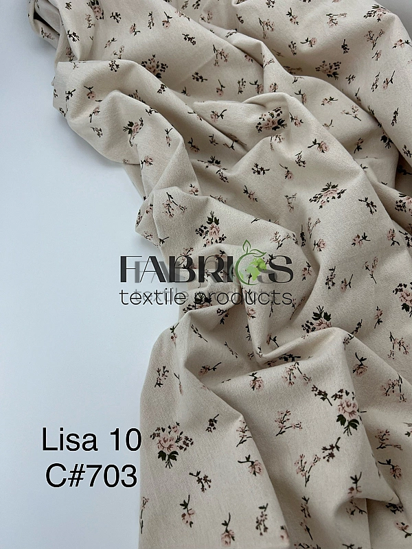 LISA-10 703 Тепла бавовна принт квіти троянди на айворі 100% бавовна 150 см 150 грам/м.кв.