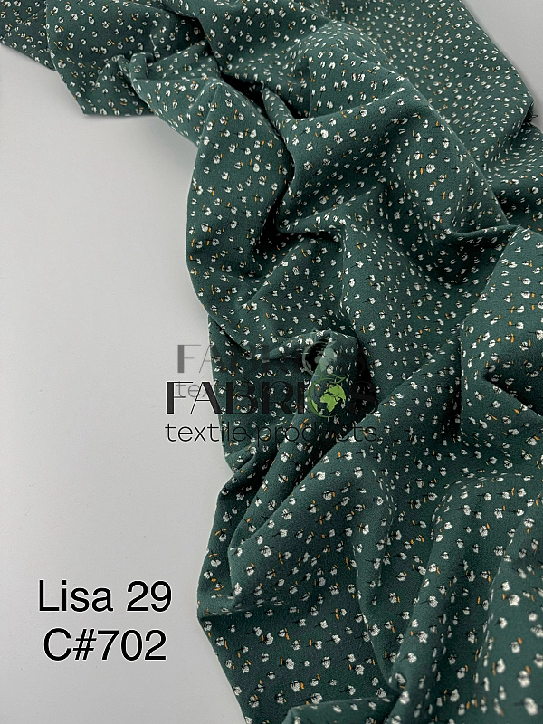 LISA-29 702 Тепла бавовна принт рослинний деревця на зеленому 100% бавовна 150 см 150 грам/м.кв.