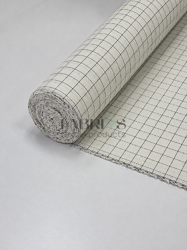 PUDDING-B14 варена бавовна принт геометричний клітинка чорна на білому 100% бавовна 250 см 115-125 г