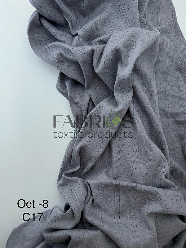 OCT8-C17 Ажурний трикотаж однотон 100% бавовна 175-180 см 170 грам/м.кв.