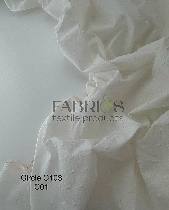 CIRCLE-103-C01 батист мушка однотон на молочному 100% бавовна 145 см 90-100 грам/м.кв.