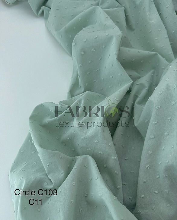 CIRCLE-103-C11 батист мушка однотон на попилясто-м'ятному 100% бавовна 145 см 90-100 грам/м.кв.