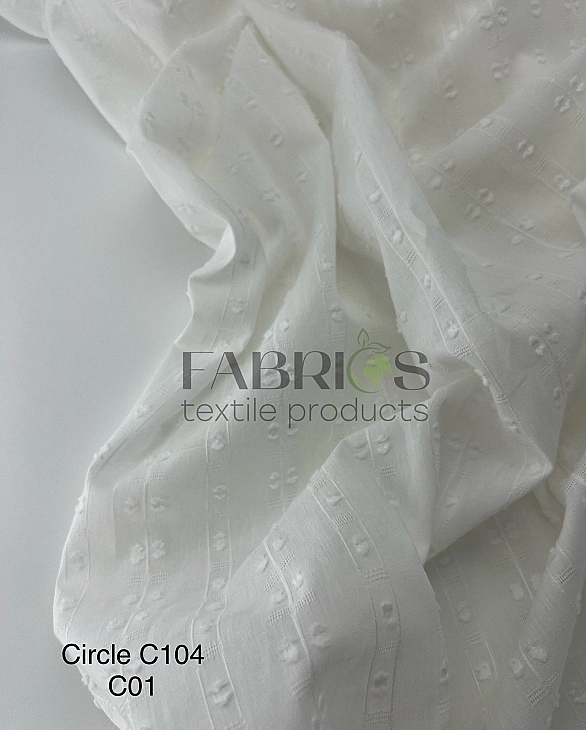 CIRCLE-104-C01 батист мушка однотон на молочному 100% бавовна 145 см 90-100 грам/м.кв.