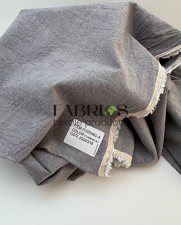 PUDDING-A1 варена бавовна однотон сірий 100% бавовна 250 см 115-125 грам/м.кв.