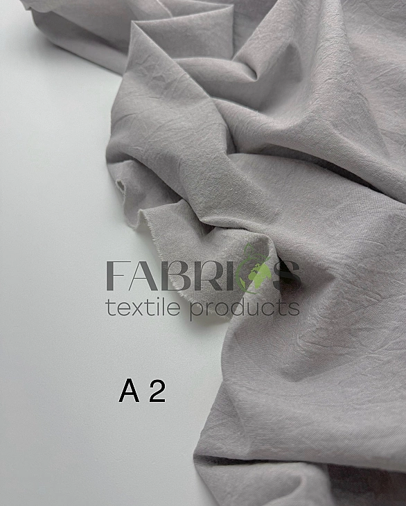 PUDDING-A2 варена бавовна однотон світло-сіра 100% бавовна 250 см 115-125 грам/м.кв.