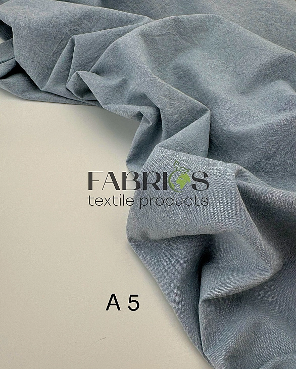 PUDDING-A5 варена бавовна однотон айсберг 100% бавовна 250 см 115-125 грам/м.кв.