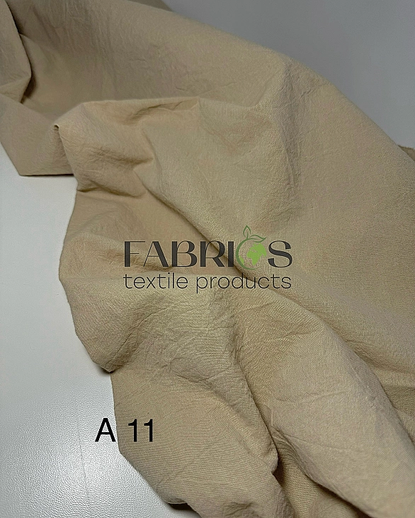 PUDDING-A11 варена бавовна однотон бежевий холодний 100% бавовна 250 см 115-125 грам/м.кв.