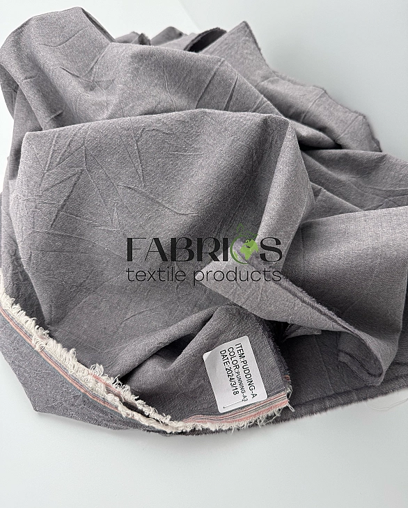 PUDDING-A3 варена бавовна однотон сірий з пурпурним відтінком 100% бавовна 250 см 115-125 грам/м.кв.