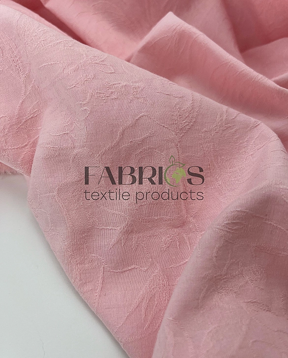 CIRCLE-2 541-4 батист принт квіти жакард рожевий 100% бавовна 145 см 137 грам/м.кв.