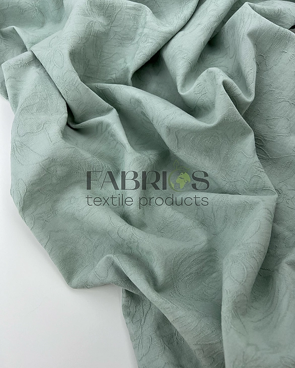 CIRCLE-2 541-8 батист принт квіти жакард оливковий 100% бавовна 145 см 137 грам/м.кв.