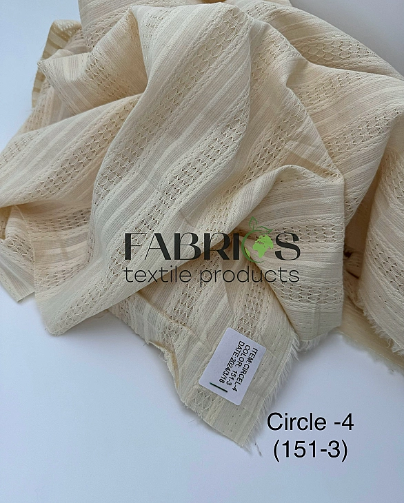 CIRCLE-4 151-3 батист однотон косичка плетіння айворі 100% бавовна 135-138 см 111 грам/м.кв.