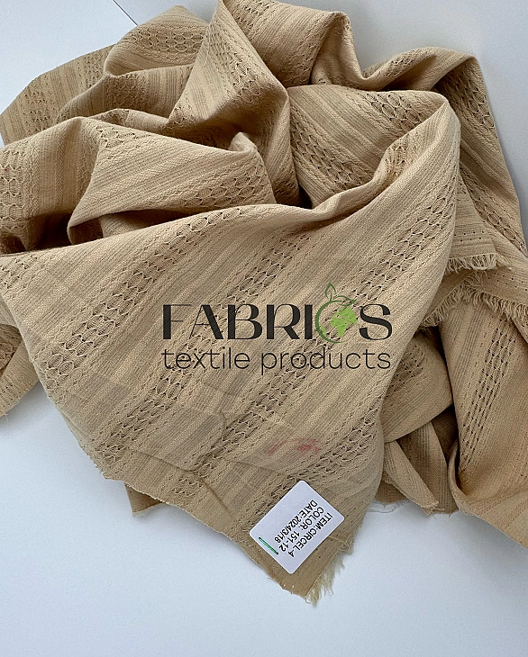 CIRCLE-4 151-12 батист однотон косичка плетіння світло-коричневий 100% бавовна 135-138 см 111 грам/м