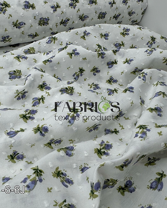 CIRCLE-6 J | ANTONIA-C00602 батист принт квіти троянди сіро-блакитні на стеблі з листочками на молоч