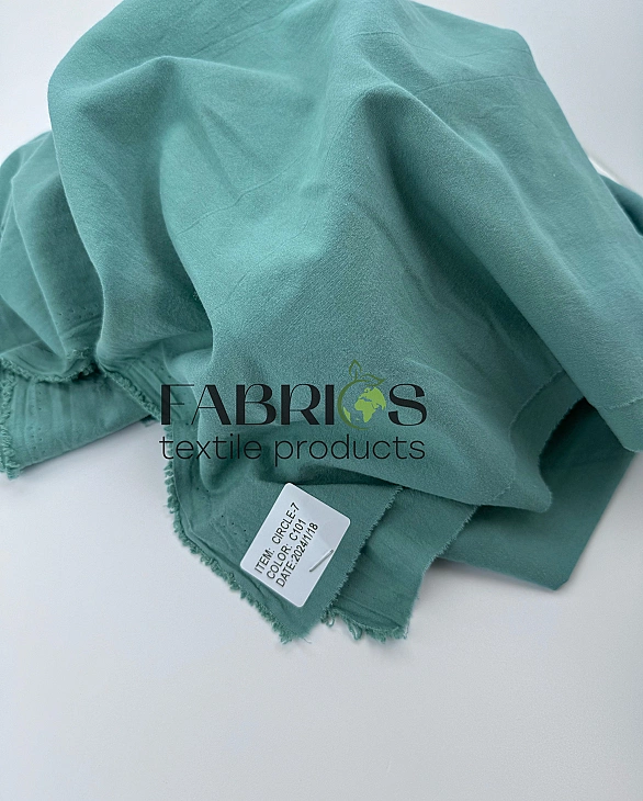 CIRCLE-7 C/101 варена бавовна однотон зелена сосна 100% бавовна 148-150 см 95-105 грам/м.кв.