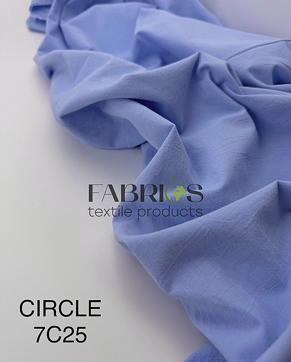 CIRCLE-7 C25-2 варена бавовна однотон волошковий 100% бавовна 148-150 см 95-105 грам/м.кв.