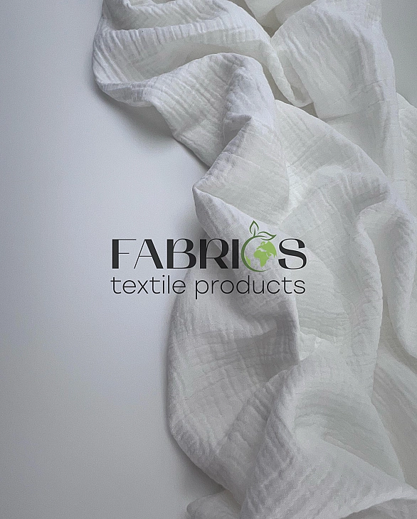 MC/02 Муслін жатка 2-х шаровий однотон молочний 100% бавовна 135-140 см 125-135 грам/м.кв.