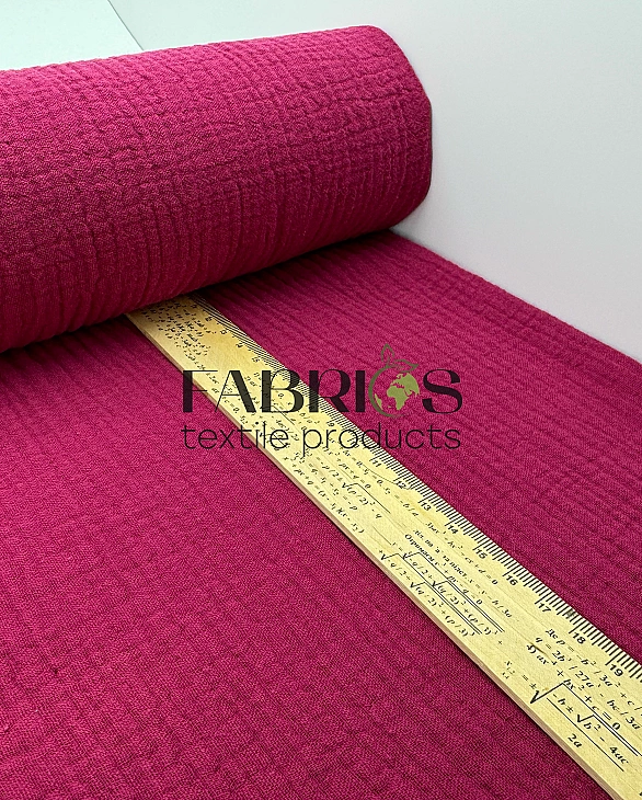 MC/20 Муслін жатка 2-х шаровий однотон буряковий/винний 100% бавовна 135-140 см 125-135 грам/м.кв.