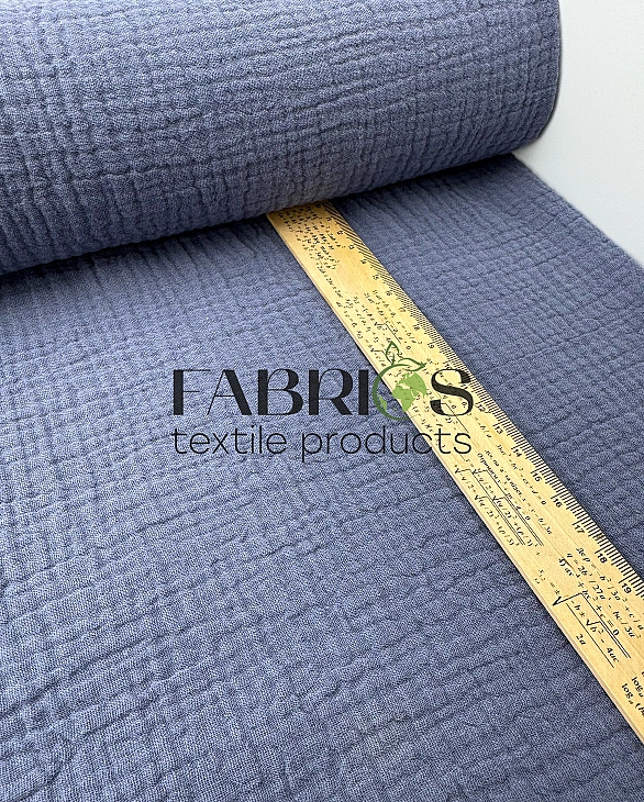 MC/34 Муслін жатка 2-х шаровий однотон графіт 100% бавовна 135-140 см 125-135 грам/м.кв.