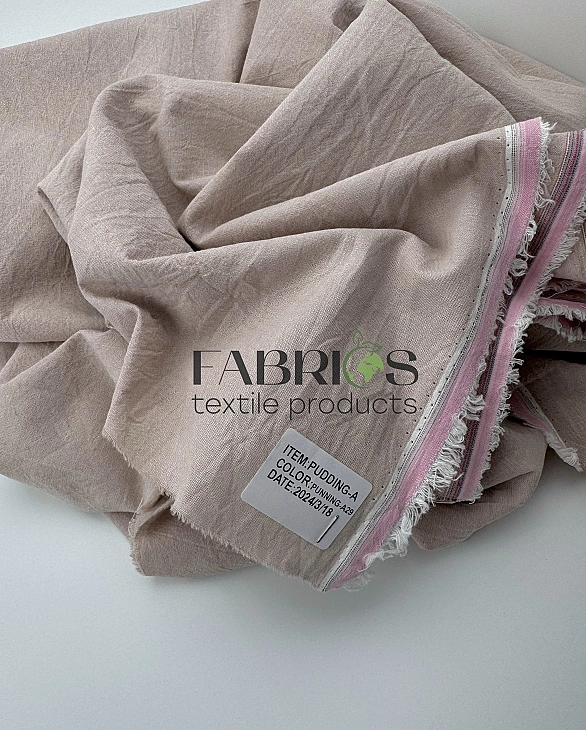 PUDDING-A29 варена бавовна однотон пісочний беж 100% бавовна 250 см 115-125 грам/м.кв.