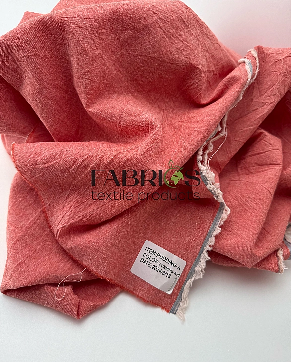 PUDDING-A20 варена бавовна однотон червоно-цегляна 100% бавовна 250 см 115-125 грам/м.кв.