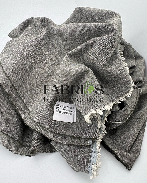 PUDDING-A21 варена бавовна однотон сірий з коричневим відтінком 100% бавовна 250 см 115-125 грам/м.к
