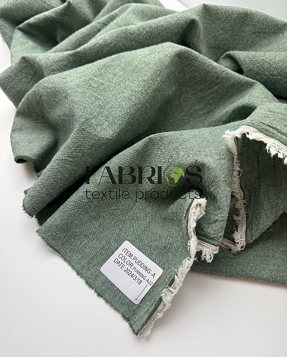 PUDDING-A22 варена бавовна однотон зелена 100% бавовна 250 см 115-125 грам/м.кв.
