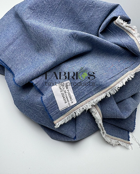 PUDDING-A23 варена бавовна однотон синій джинс 100% бавовна 250 см 115-125 грам/м.кв.