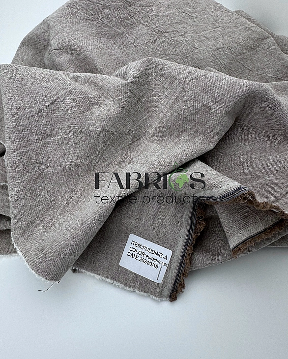 PUDDING-A24 варена бавовна однотон піщаний беж 100% бавовна 250 см 115-125 грам/м.кв.