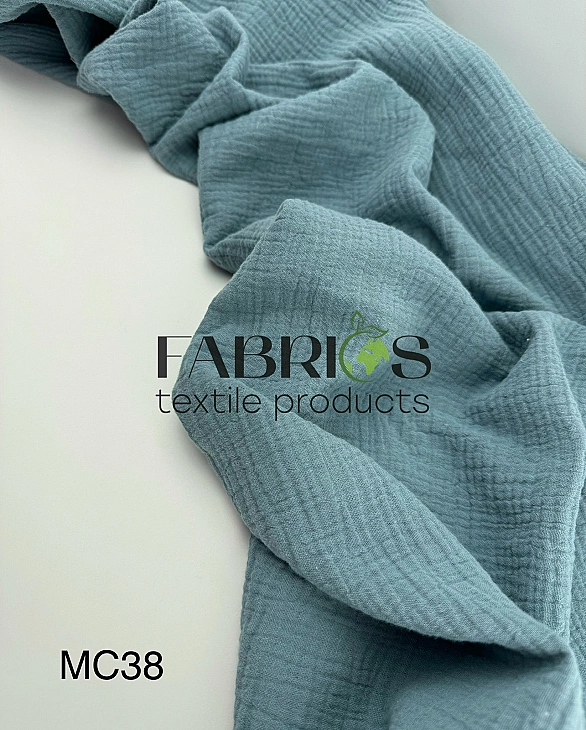 MC/38 Муслін жатка 2-х шаровий однотон шавлія 100% бавовна 135-140 см 125-135 грам/м.кв.