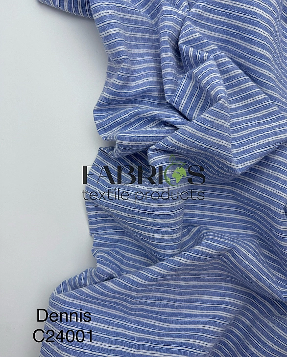 DENNIS-C24001 варена бавовна принт геометричний смужка на блакитному 100% бавовна 145 см 140-150 гра