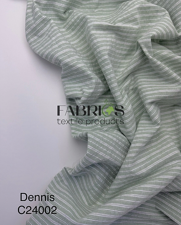 DENNIS-C24002 варена бавовна принт геометричний смужка на оливковому 100% бавовна 145 см 140-150 гра