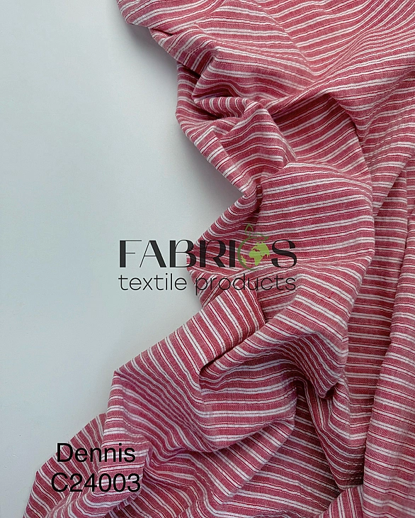DENNIS-C24003 варена бавовна принт геометричний смужка на червоному 100% бавовна 145 см 140-150 грам