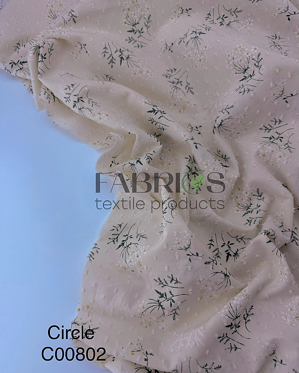CIRCLE-6 C00802 | ANTONIA-C00802 батист принт квіти мімози на айворі 100% бавовна 140-146 см 90-100