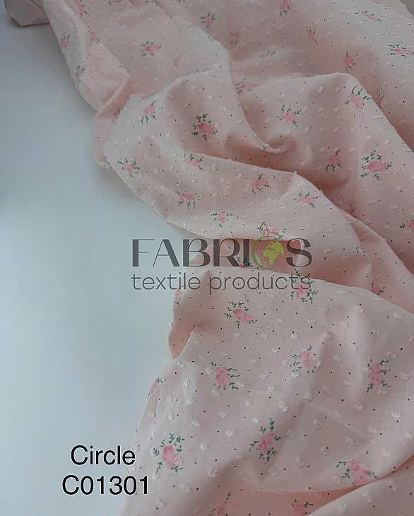 CIRCLE-6 C01301 | ANTONIA-C01301 батист принт квіти рожеві на рожевому 100% бавовна 140-146 см 90-10
