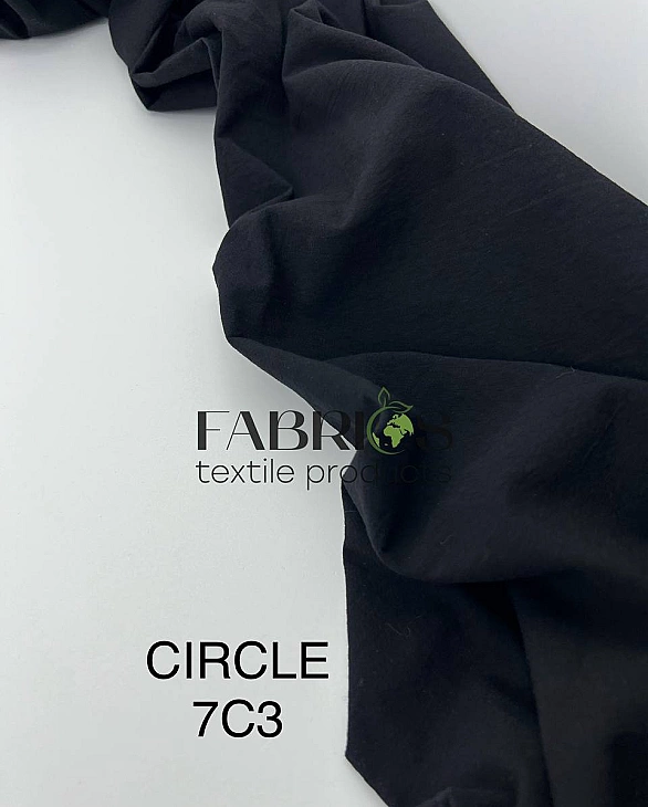 CIRCLE-7 C/3 | CIRCLE-7-C варена бавовна однотон чорний 100% бавовна 150 см 90-100 грам/м.кв.