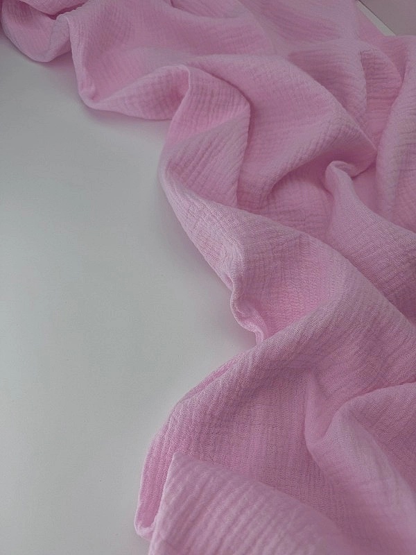 MS C/16 | SANGRIA -C0006 Муслін мушка 2-х шаровий однотон світло-рожевий 100% бавовна 135-140 см 125