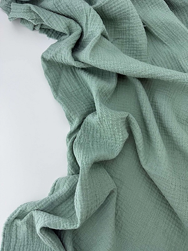 MC/78 Муслін жатка 2-х шаровий однотон оливковий 100% бавовна 135-140 см 125-135 грам/м.кв.