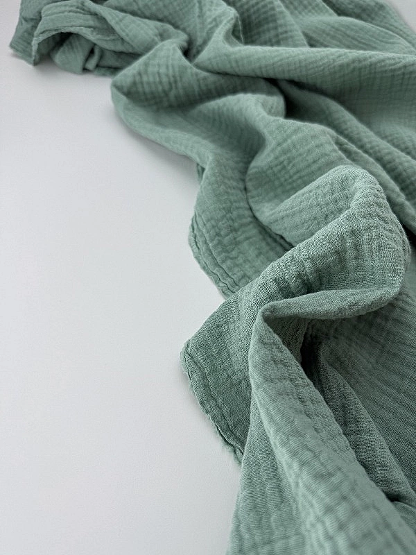 MC/78 Муслін жатка 2-х шаровий однотон оливковий 100% бавовна 135-140 см 125-135 грам/м.кв.