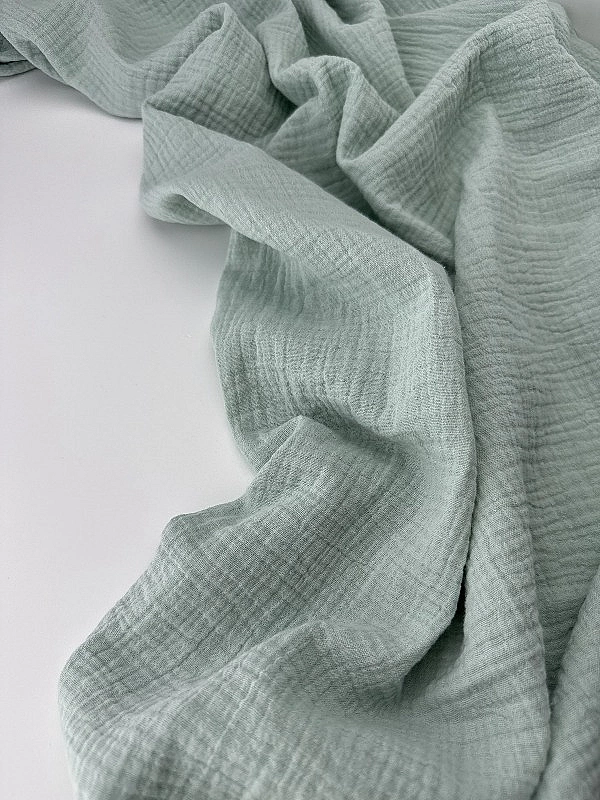 MC/38 Муслін жатка 2-х шаровий однотон шавлія 100% бавовна 135-140 см 125-135 грам/м.кв.