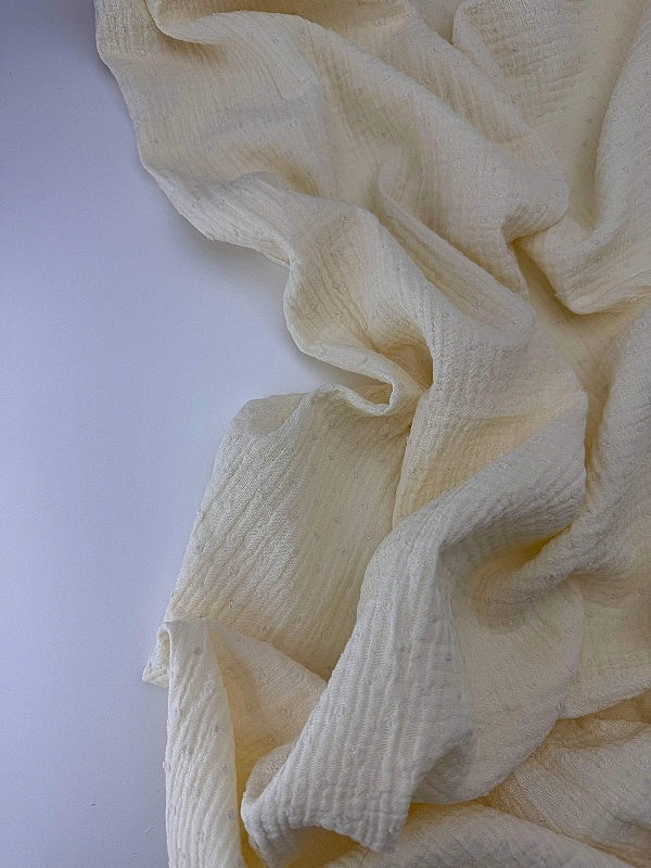 MS C/03 | SANGRIA -C0003 Муслін мушка 2-х шаровий однотон айворі 100% бавовна 135-140 см 125-135 гра